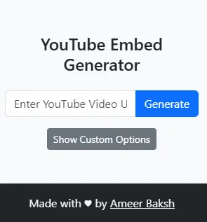 youtube embed