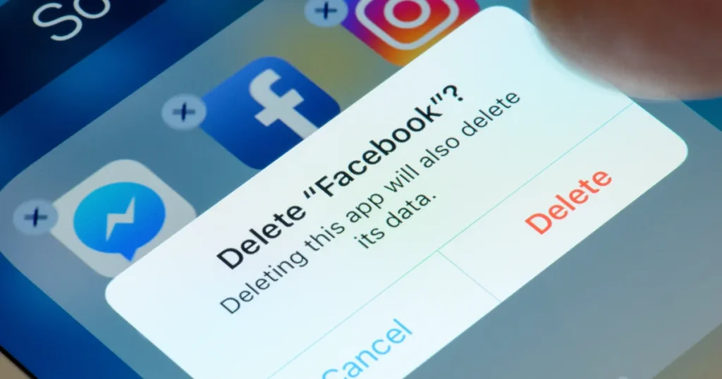 deleting social media